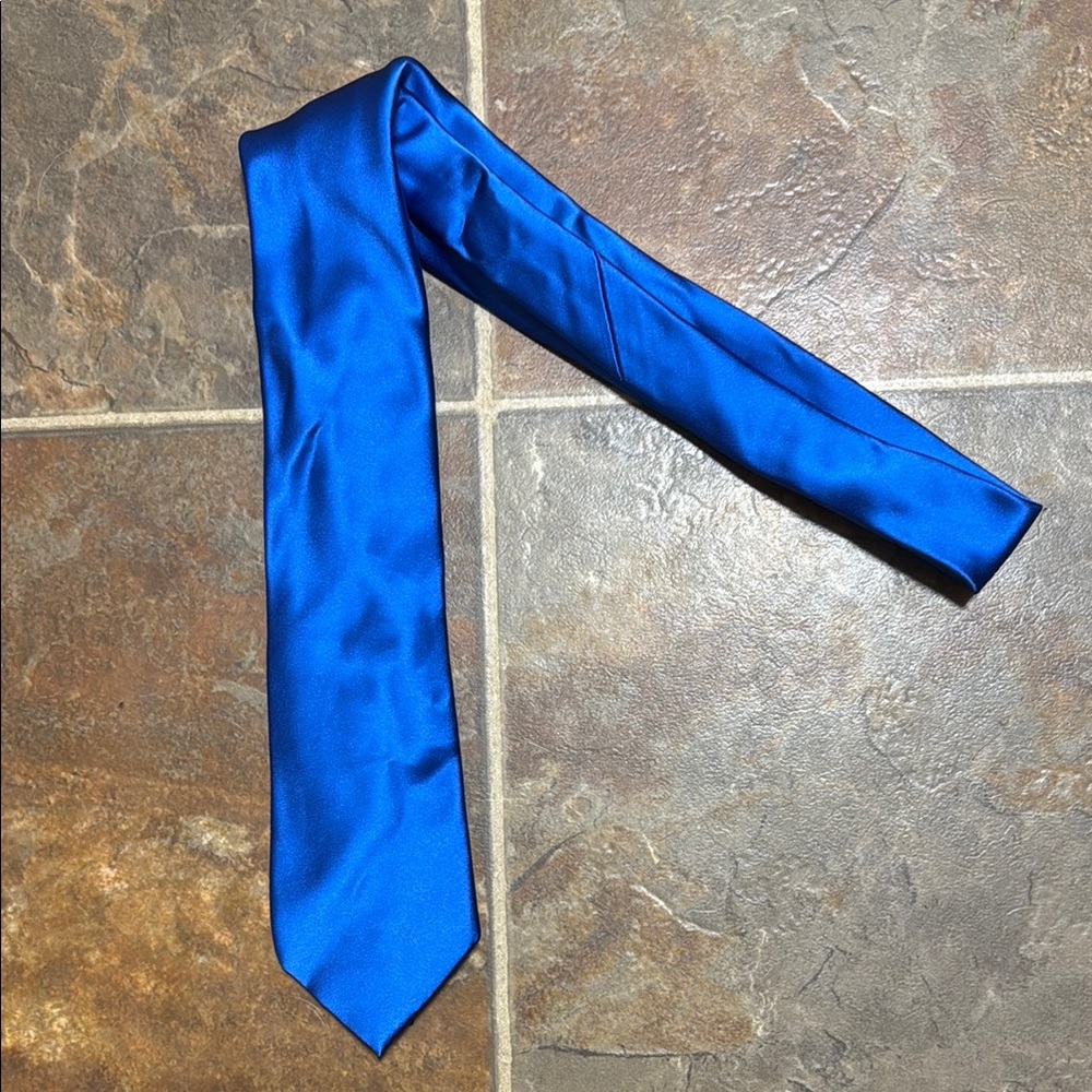 George Blue Satin Tie Accessories